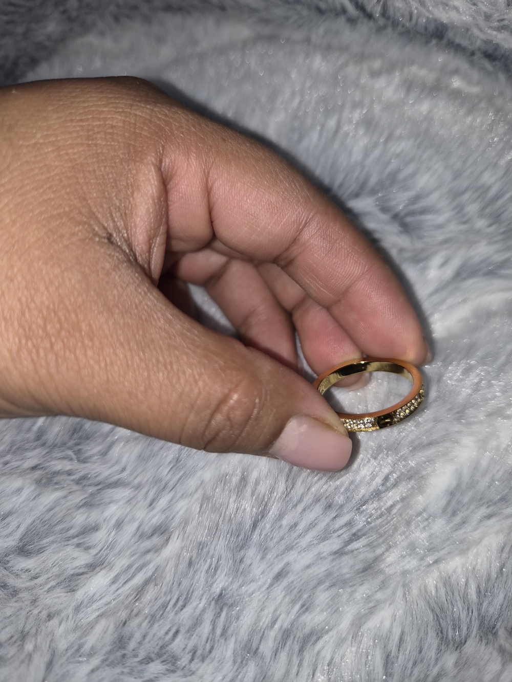 Gold Pavé Crystal Stackable Ring - Women Jewelry